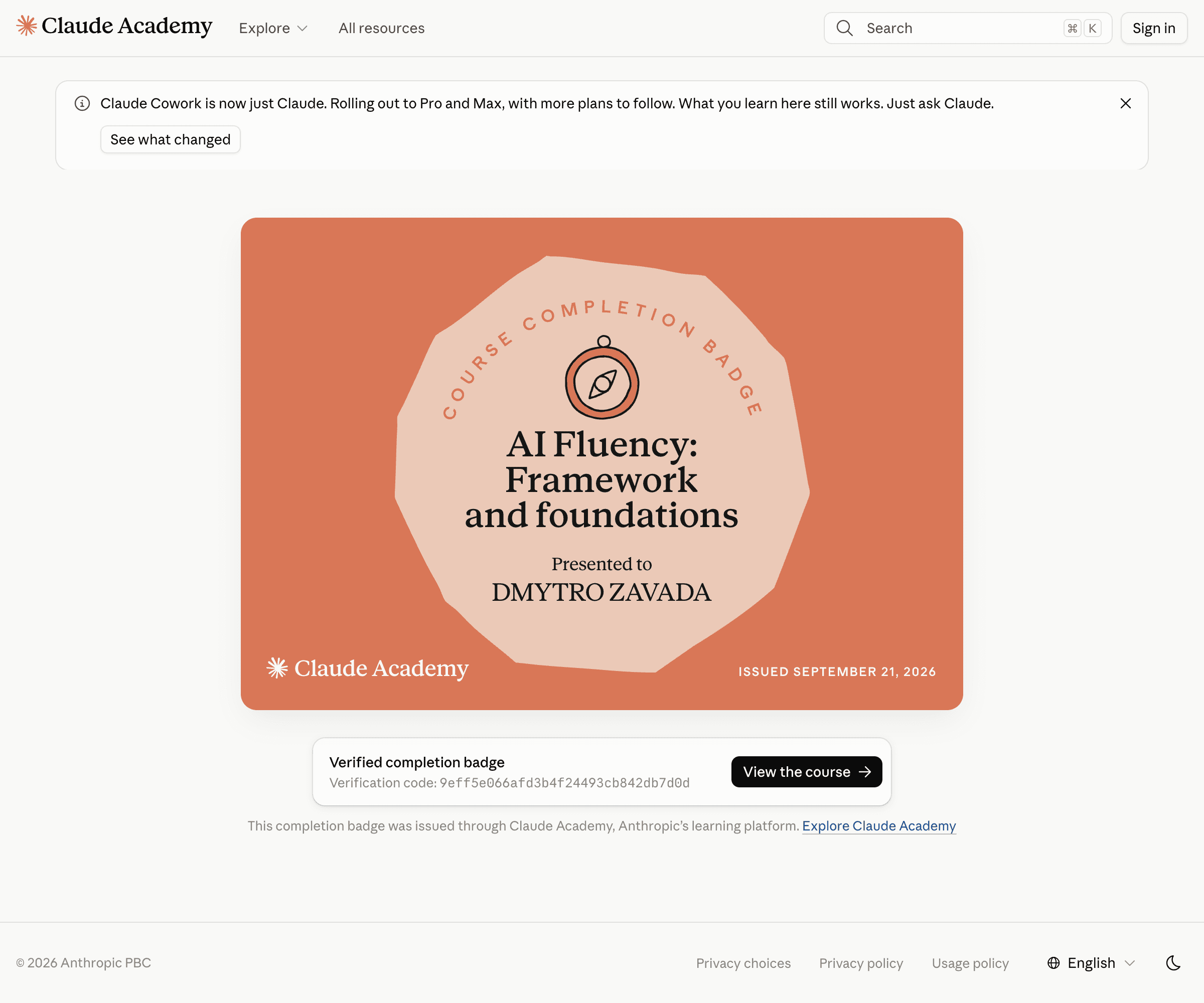 AI Fluency: Framework and foundations